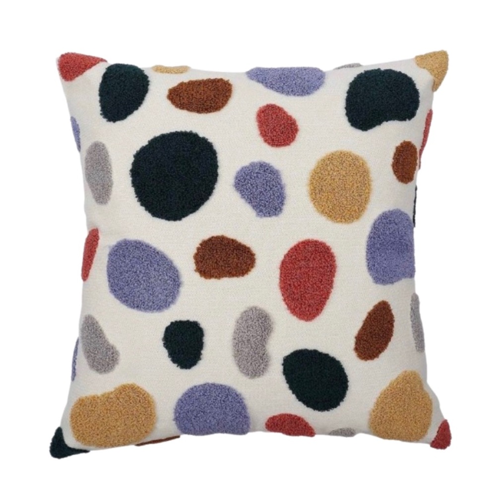 Luxury Home | Boho Chic Needlepoint Color Palette Woven Throw Pillow Cover - Picture 4 of 7